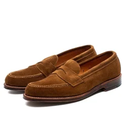 Alden Alden<Unlined Penny Loafer Snuff Suede 6243F