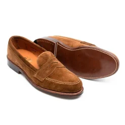 Alden Alden<Unlined Penny Loafer Snuff Suede 6243F