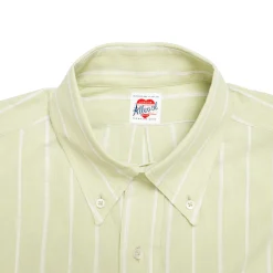 Allevol Shirts<Button Down Shirt Green & White