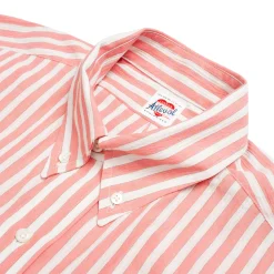 Allevol Shirts<Button Down Shirt Red & White Stripe