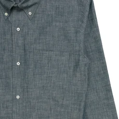 Allevol Shirts<Chambray Work Shirt Blue