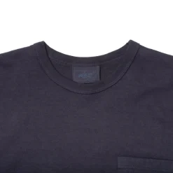 Allevol T-shirts & Undershirts<Heavy Duty Crew Neck Square Pocket L/S T-shirt Navy