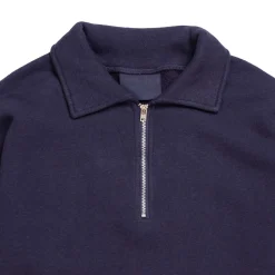 Allevol Sweatshirts & Hoodies<Loopwheel Quarter Zip Sweatshirt Navy