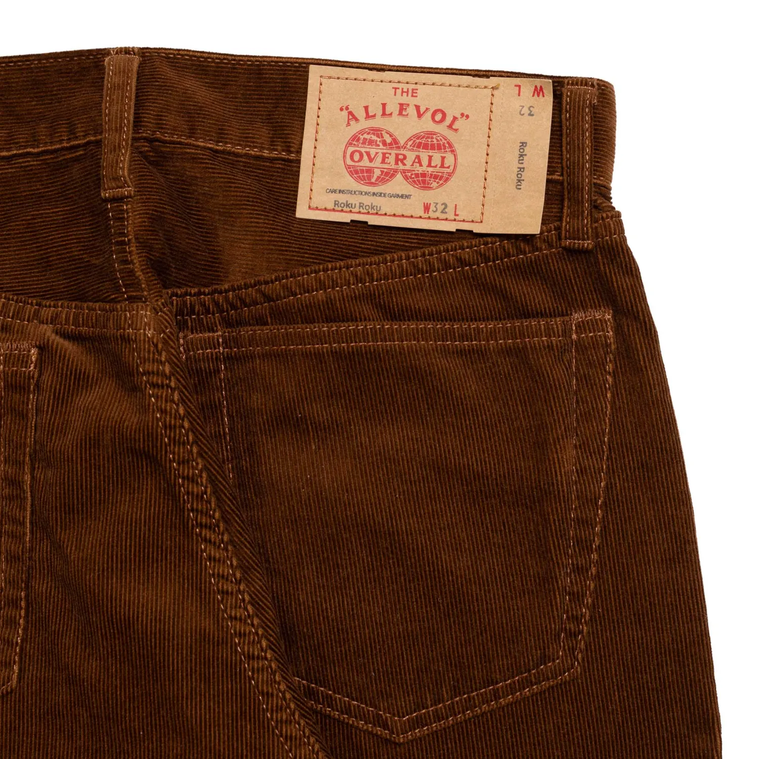 Allevol Jeans|Jeans<'Roku Roku' 66 Corduroy Brown