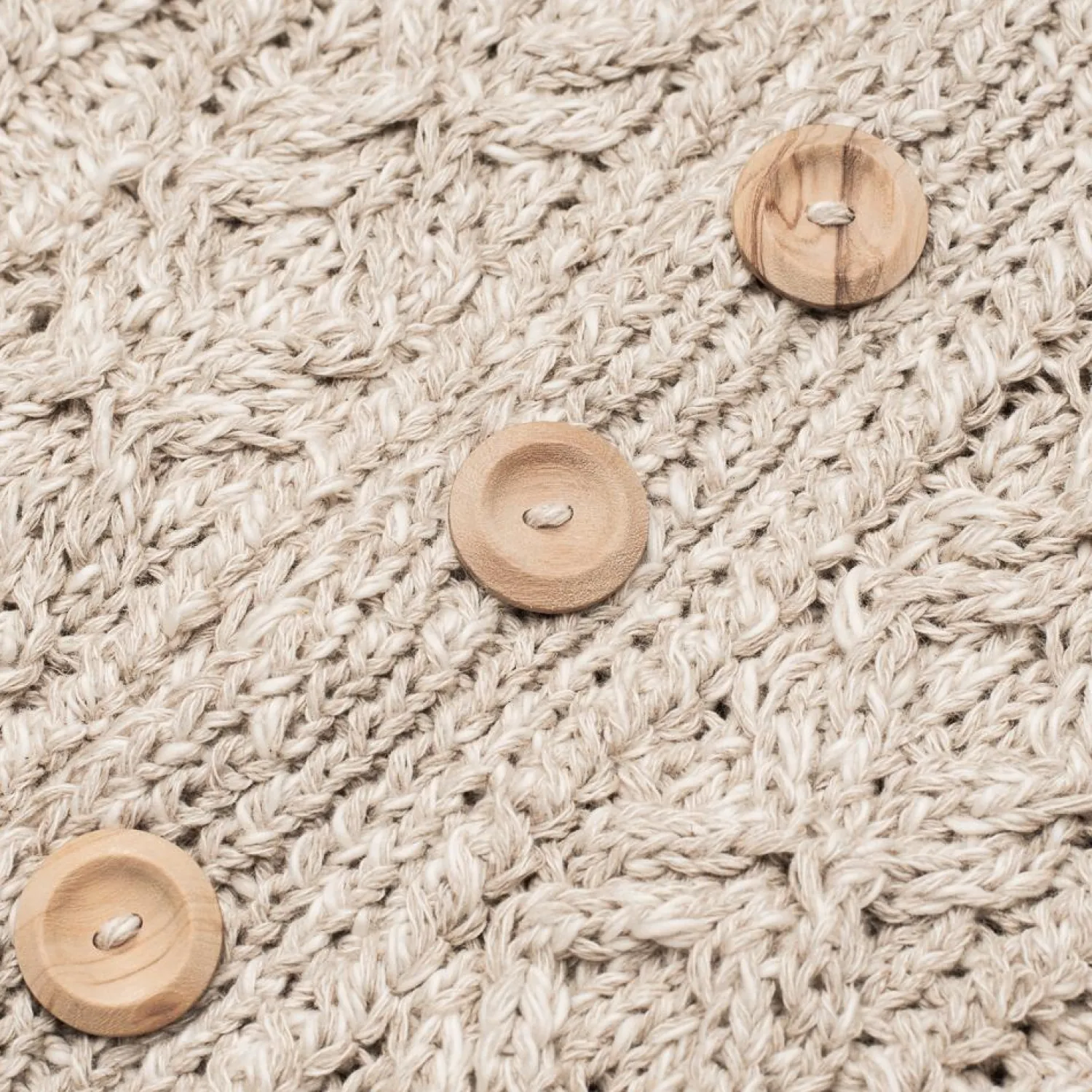 Allevol X Inverallan Knitwear<3A Lumber Cardigan Linen/ Cotton Natural