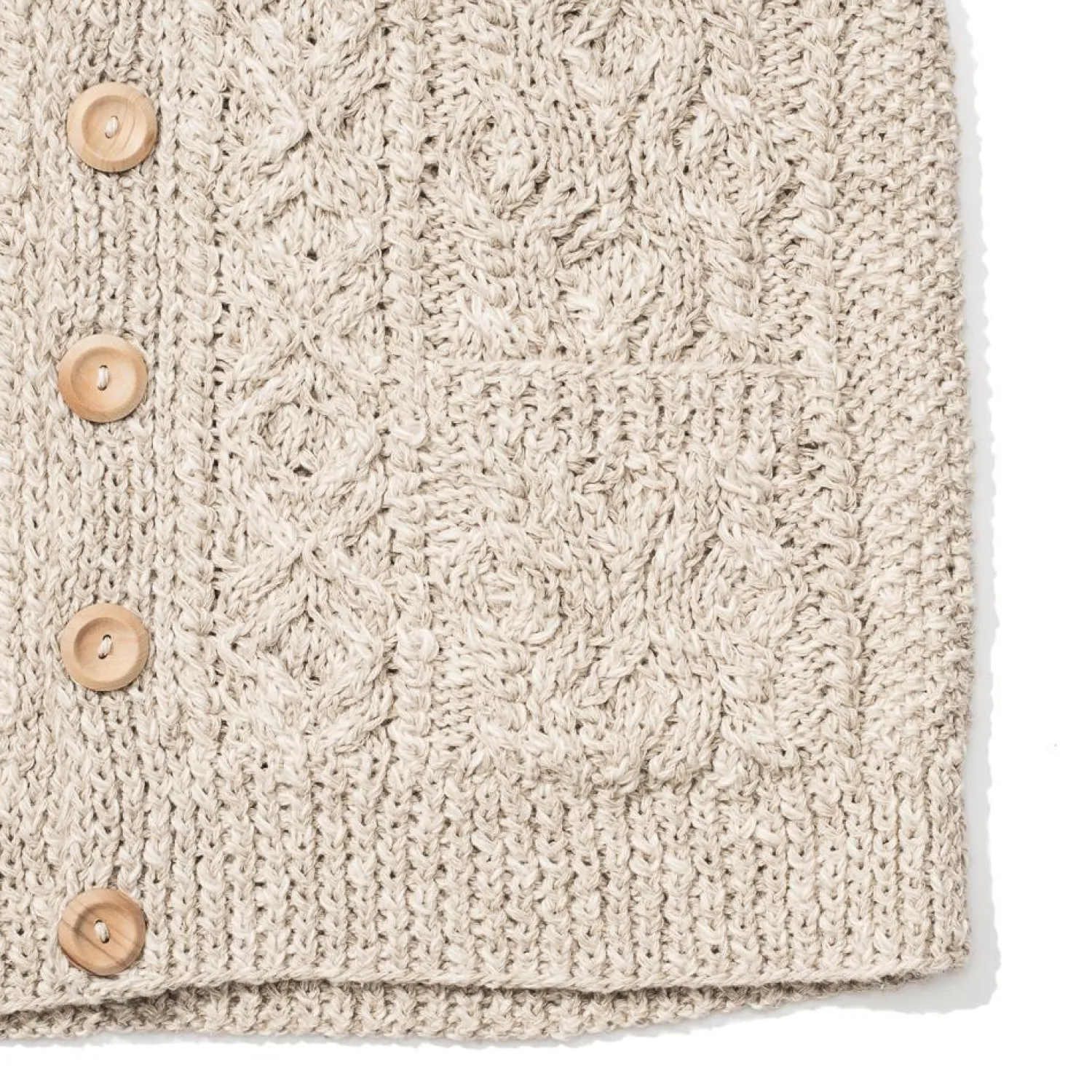Allevol X Inverallan Knitwear<3A Lumber Cardigan Linen/ Cotton Natural