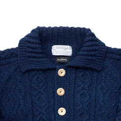 Allevol X Inverallan Knitwear<Cable Knit Cardigan 3A Indigo