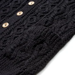 Allevol X Inverallan Knitwear<Cable Knit Cardigan 3A Black