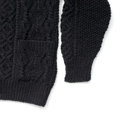 Allevol X Inverallan Knitwear<Cable Knit Cardigan 3A Black