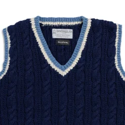Allevol X Inverallan Knitwear<35E Cricket Slipover Marine