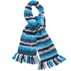 Allevol X Inverallan Allevol|Knitwear<22F Rib & Cable Scarf Assorted Blue
