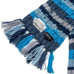 Allevol X Inverallan Allevol|Knitwear<22F Rib & Cable Scarf Assorted Blue