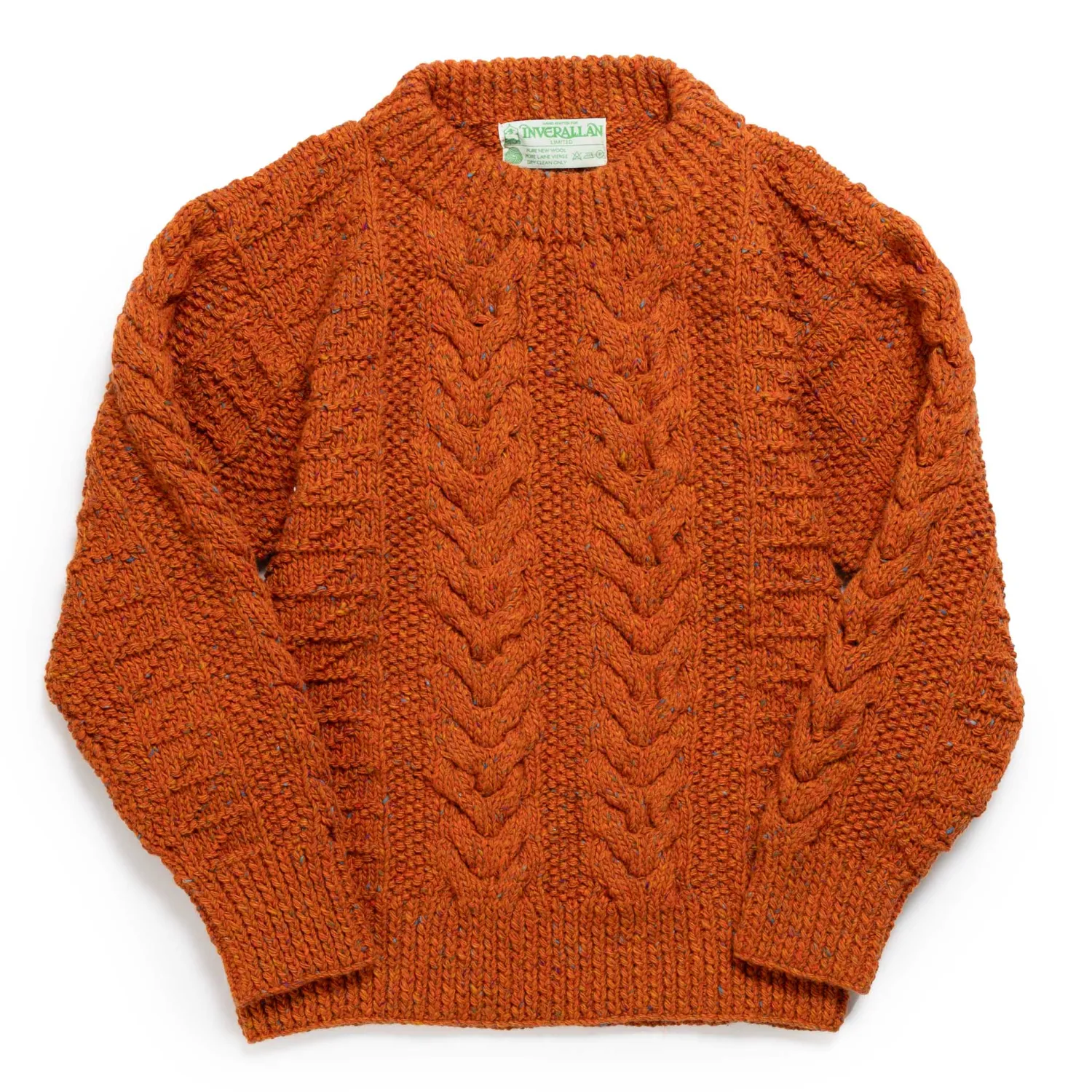 Allevol X Inverallan Knitwear<1G Pegasus Crew Neck Sweater Mohair Tweed Blaze