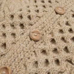 Allevol Knitwear<x Inverallan Shawl Collar Cardigan 6A Long Oatmeal