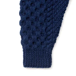 Allevol Knitwear<x Inverallan Shawl Collar Cardigan 6A Indigo Cotton