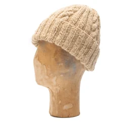 Allevol Knitwear<x Inverallan WoolxMohair Beanie Oatmeal 22F