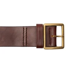 Belafonte Ragtime Clothing Belafonte<Belafonte Ragtime Leather Garrison Belt 45mm Brown x Brass