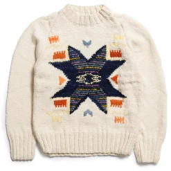 Chamula Knitwear<Antique Star Pullover Ivory