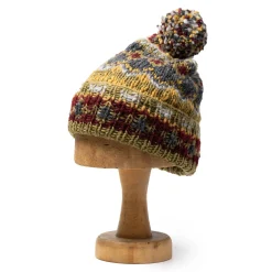 Chamula Knitwear<Double Cuff Cap Fair Isle #3 Dark Alfalfa
