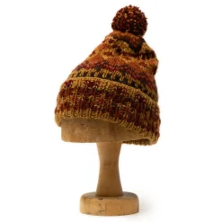Chamula Knitwear<Double Cuff Cap Fair Isle #3 Dark Gold