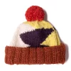 Chamula Knitwear<Double Cuff Cap Lightning Red Rust