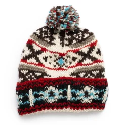 Chamula Knitwear<Double Cuff Cap Navajo #1 Ivory