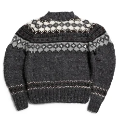 Chamula Knitwear<Fair Isle #3 Pullover Knit Ox Grey