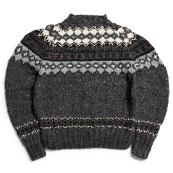 Chamula Knitwear<Fair Isle #3 Pullover Knit Ox Grey
