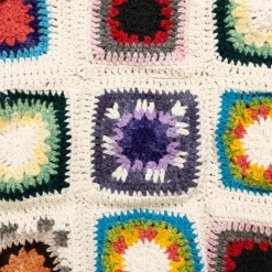 Chamula Knitwear<Granny Square Turtleneck Pullover Ivory