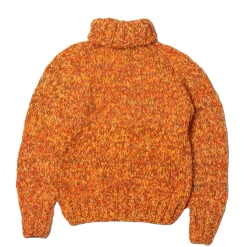 Chamula Knitwear<Mix Heather Turtleneck Pullover Dark Orange Mix