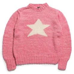 Chamula Knitwear<Star Pullover Lt. Pink x Ivory