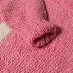 Chamula Knitwear<Star Pullover Lt. Pink x Ivory