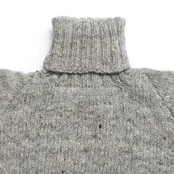 Chamula Knitwear<Turtleneck Pullover Pearl Grey