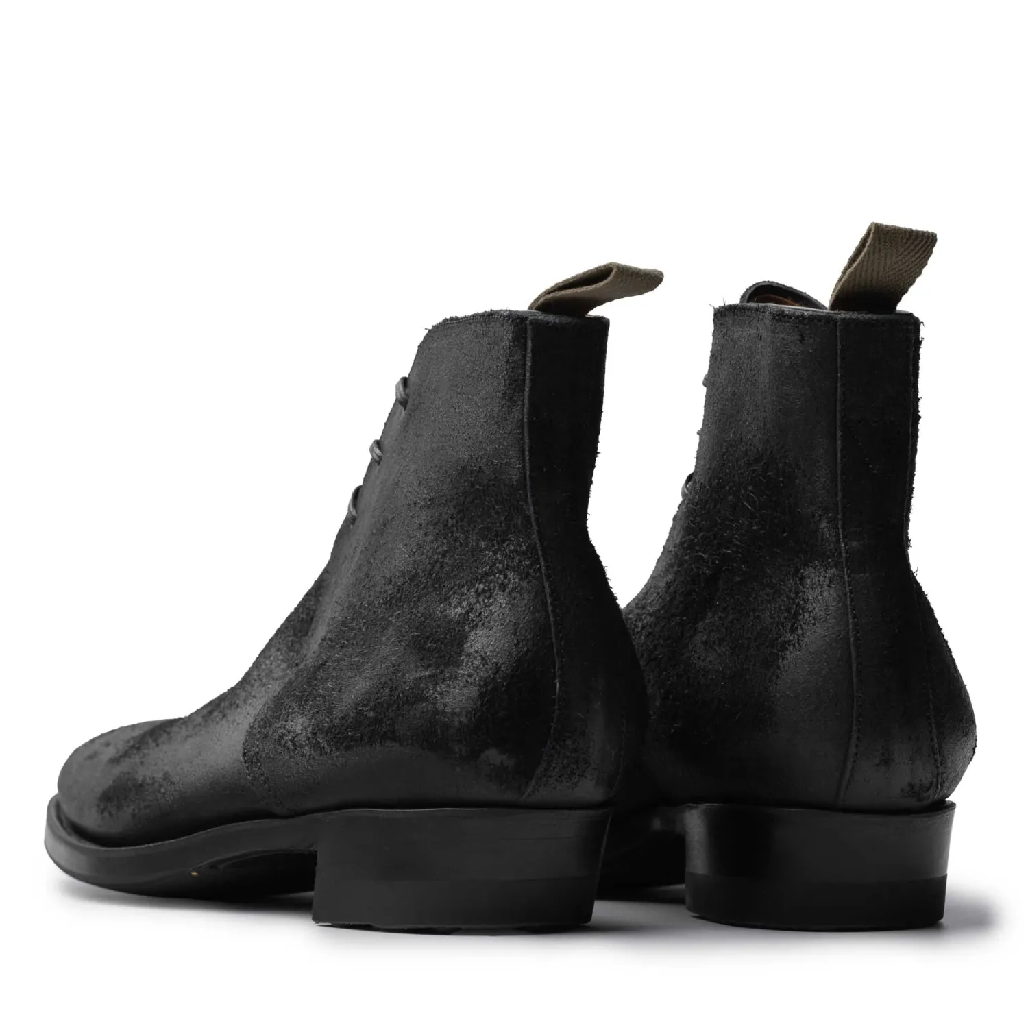 Clinch by Brass Tokyo Clinch<Clinch George Boots CN-Standard Waxed Uneven Horse Suede Black