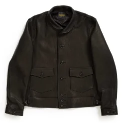 Fine Creek Leather Leather Jackets<s 'Joseph' Deerskin Leather Jacket Black