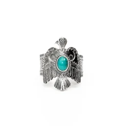 First Arrow's First Arrow's<Thunderbird ring with turquoise R-150