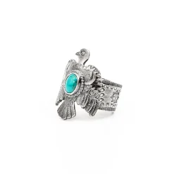 First Arrow's First Arrow's<Thunderbird ring with turquoise R-150