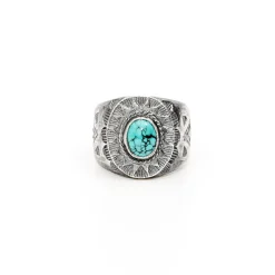 First Arrow's First Arrow's<VFSW Stamp Ring w/ Turquoise (R-132)