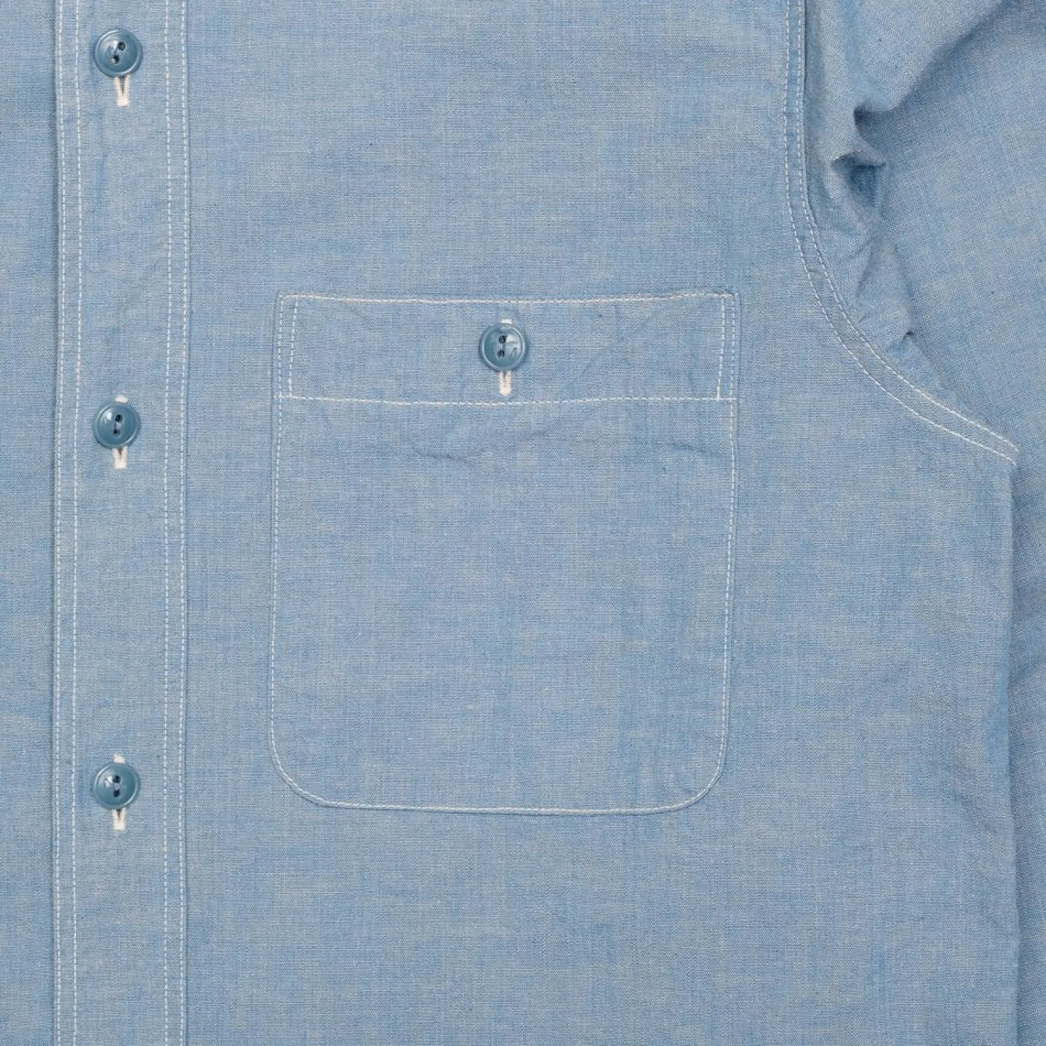 Full Count Shirts<Chambray Shirt Blue