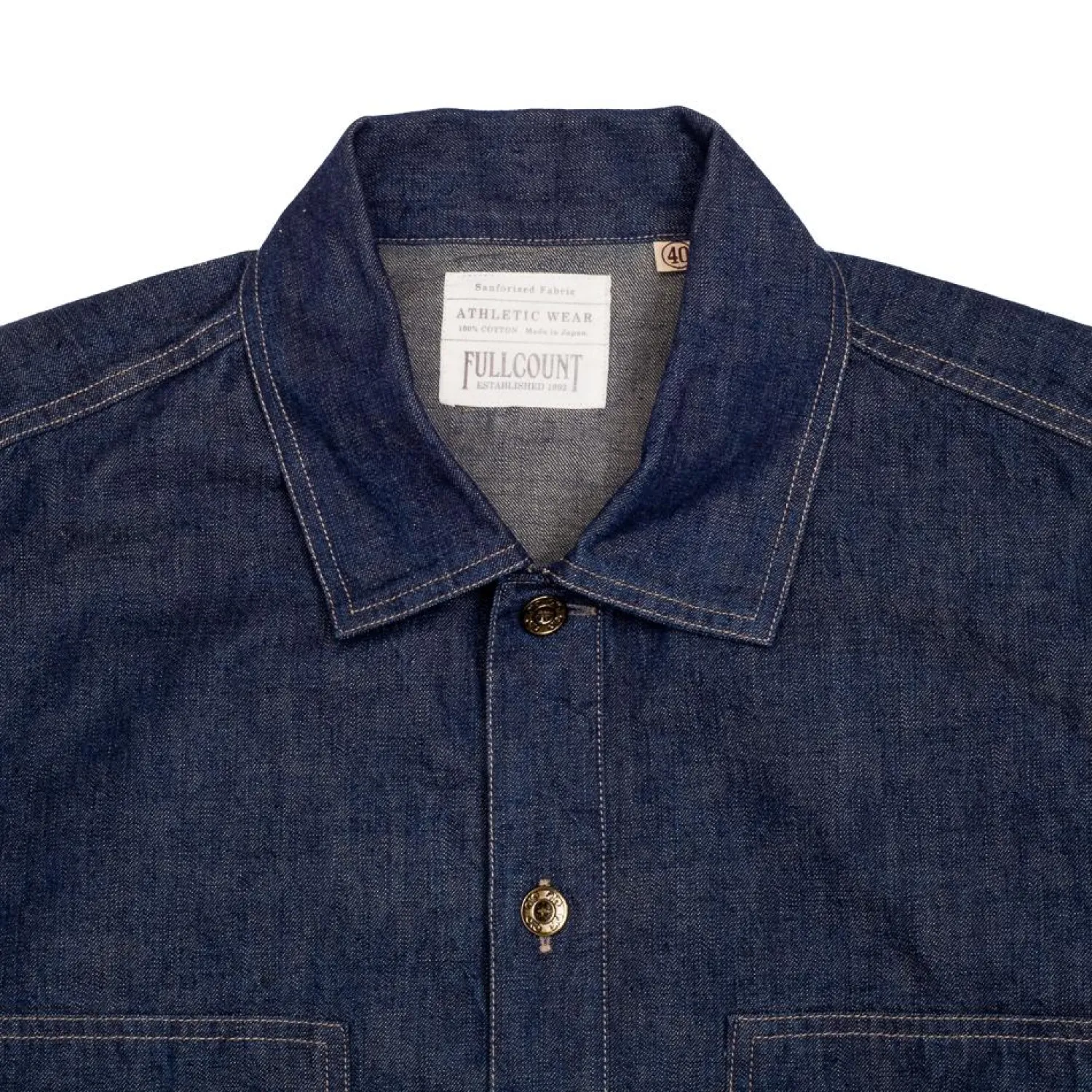 Full Count Shirts<US Army Pullover Shirt Denim