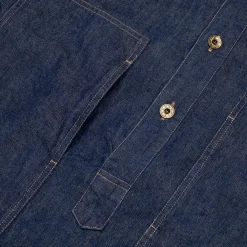 Full Count Shirts<US Army Pullover Shirt Denim