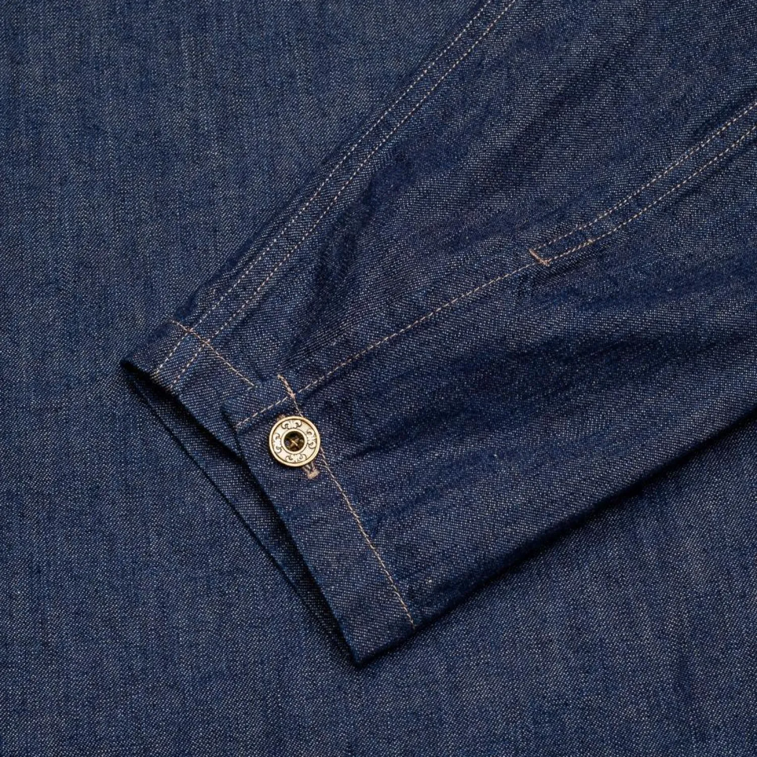 Full Count Shirts<US Army Pullover Shirt Denim