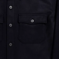 Full Count Shirts<Wool CPO Shirt Navy