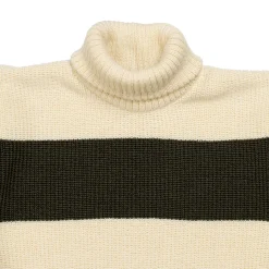 Heimat Knitwear<Signal Stripes Rugby Seashell/Military Green