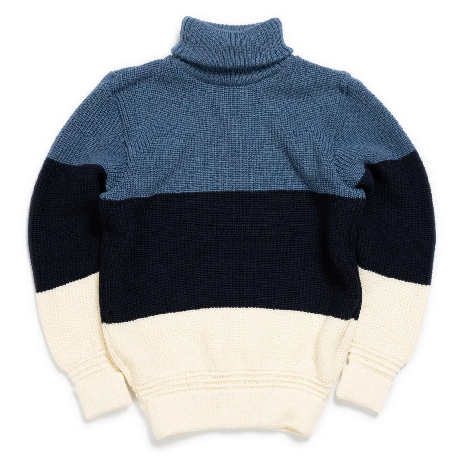 Heimat Knitwear<Signal Stripes Sweater Seashell/Ink/Trail Blue