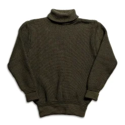 Heimat Knitwear<U-Boat Roll Neck Military Green