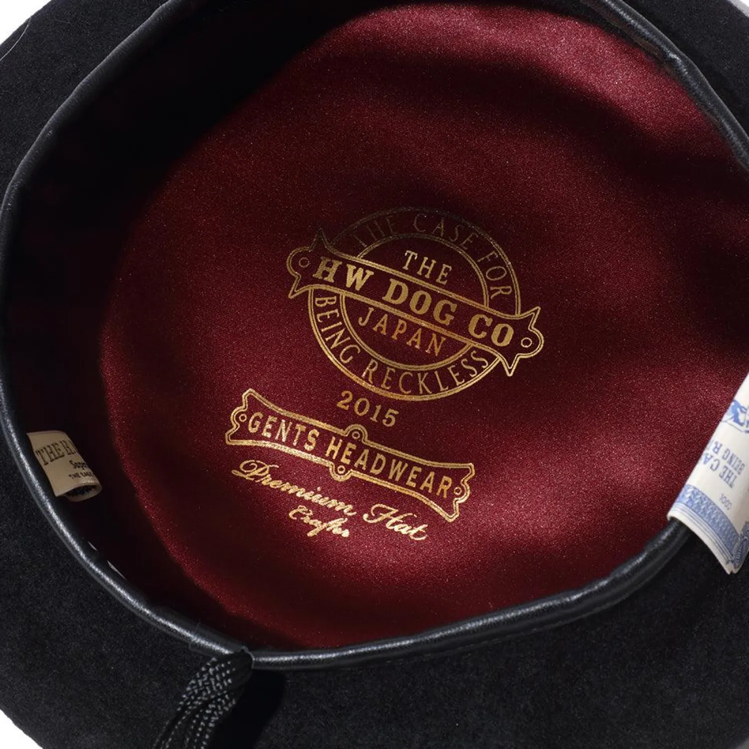 H.W. Dog H W Dog<Leather Beret 63 Black