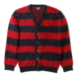 Jelado Knitwear<'Cobain' Mohair Cardigan Red x Black