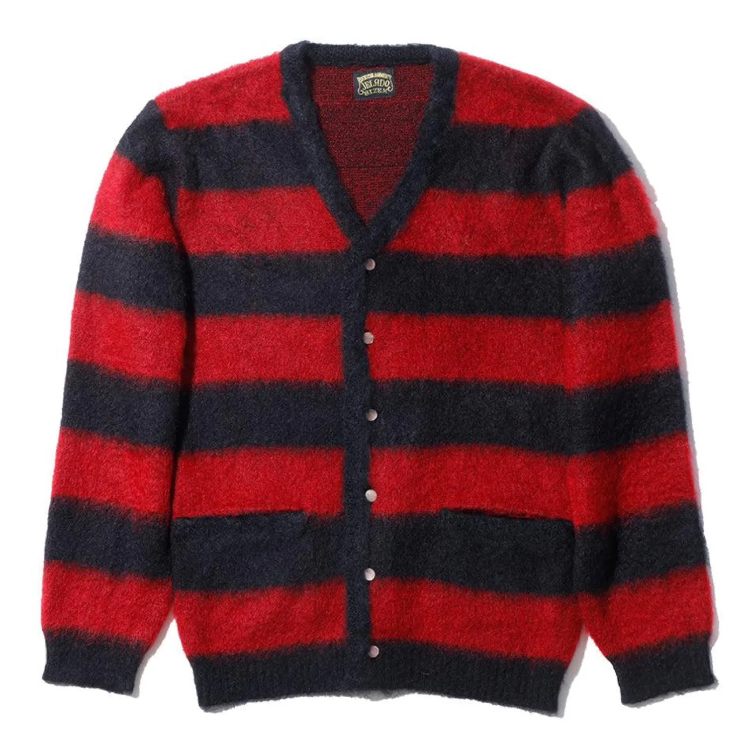 Jelado Knitwear<'Cobain' Mohair Cardigan Red x Black
