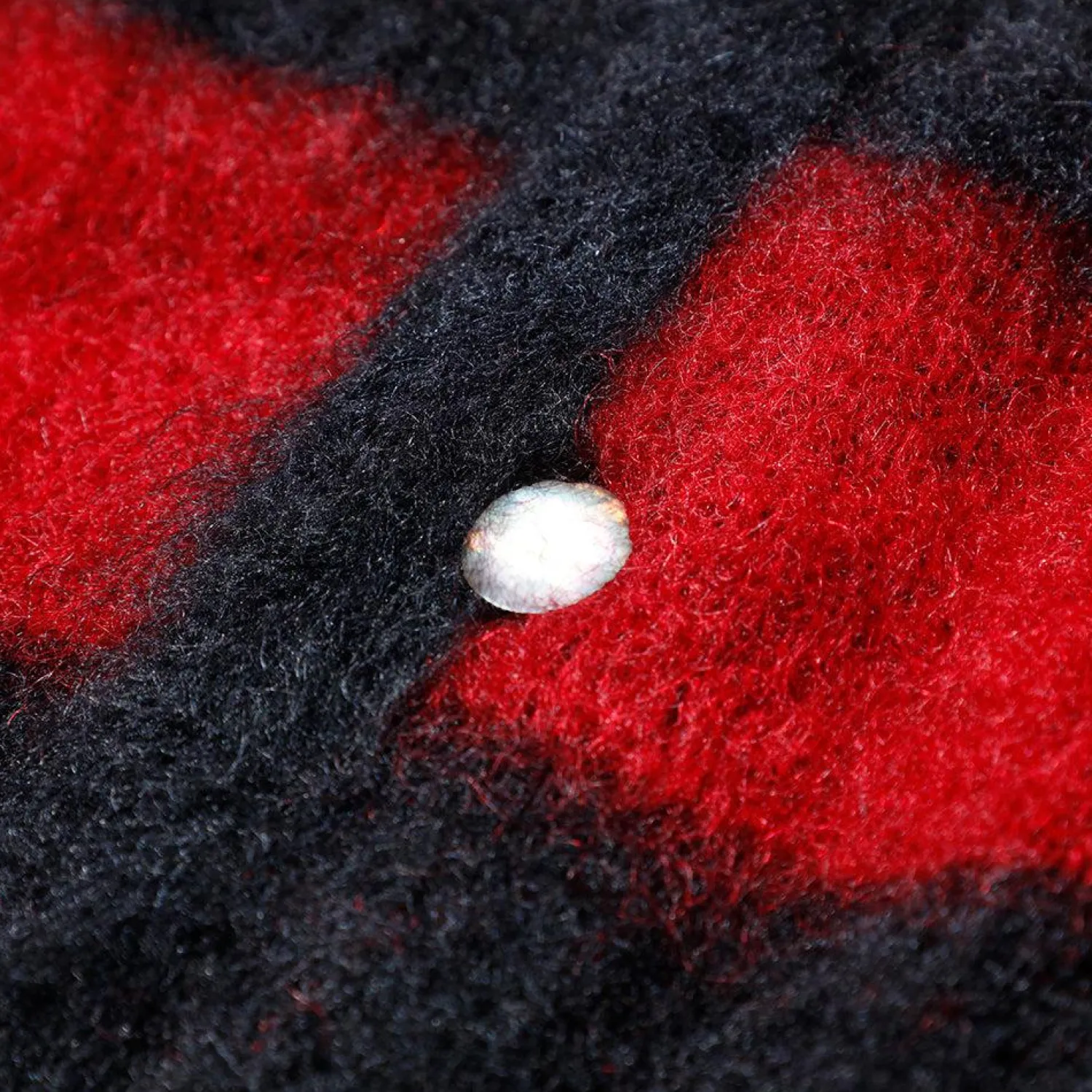 Jelado Knitwear<'Cobain' Mohair Cardigan Red x Black